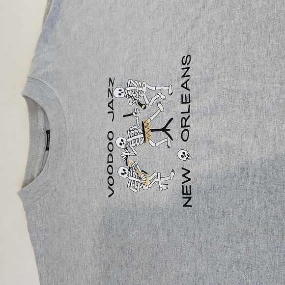 Vintage Voodoo Jazz New Orleans Skeleton Band Tee. Size Unisex 3X - Picture 1 of 7